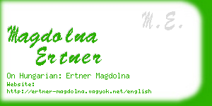 magdolna ertner business card